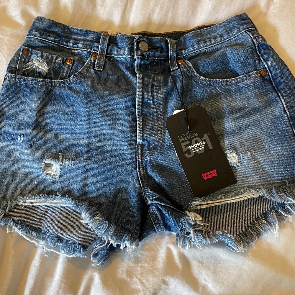Levi’s high rise jean shorts